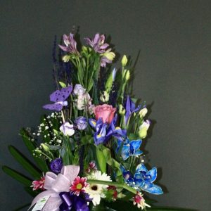 Centro flores azules